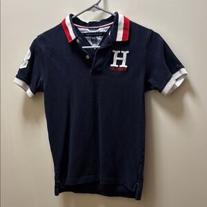 Tommy Hilfiger Dark Blue Polo with Red and White Details